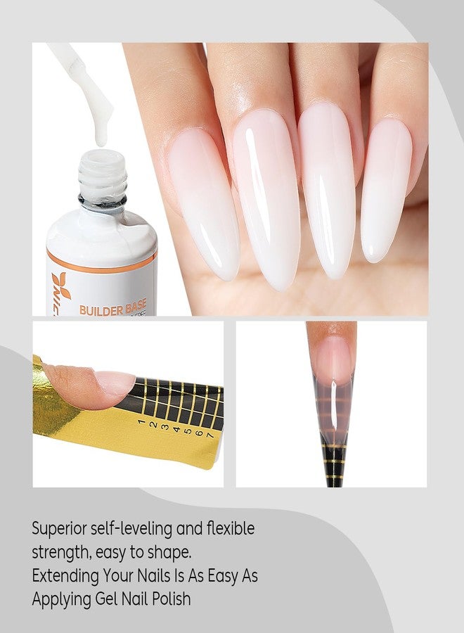 Nicedeco Builder Gel 15ML 8 in 1 Kit - Clear Base, Hard Gel, Extension Nail Gel for Nail Art Design-008 - Image 2